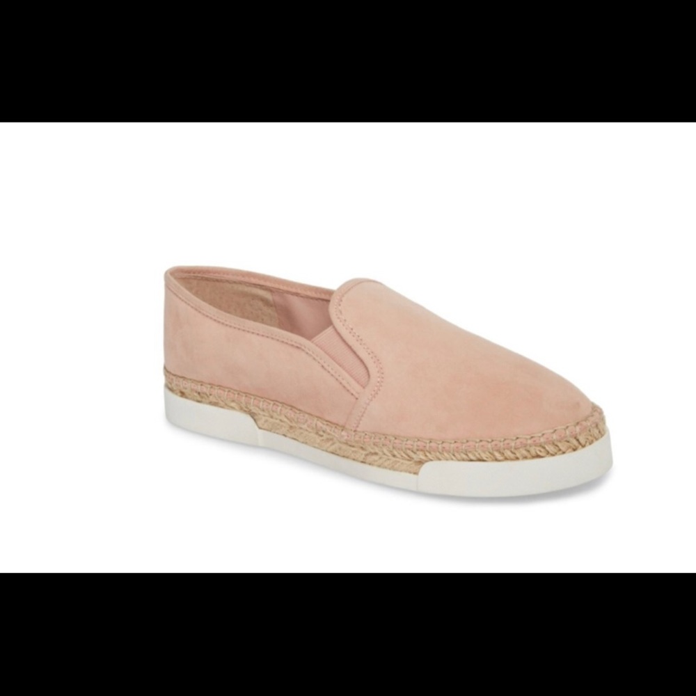 Vince Camuto Tambie Pink NWT Suede Espadrille Slip On Sneakers